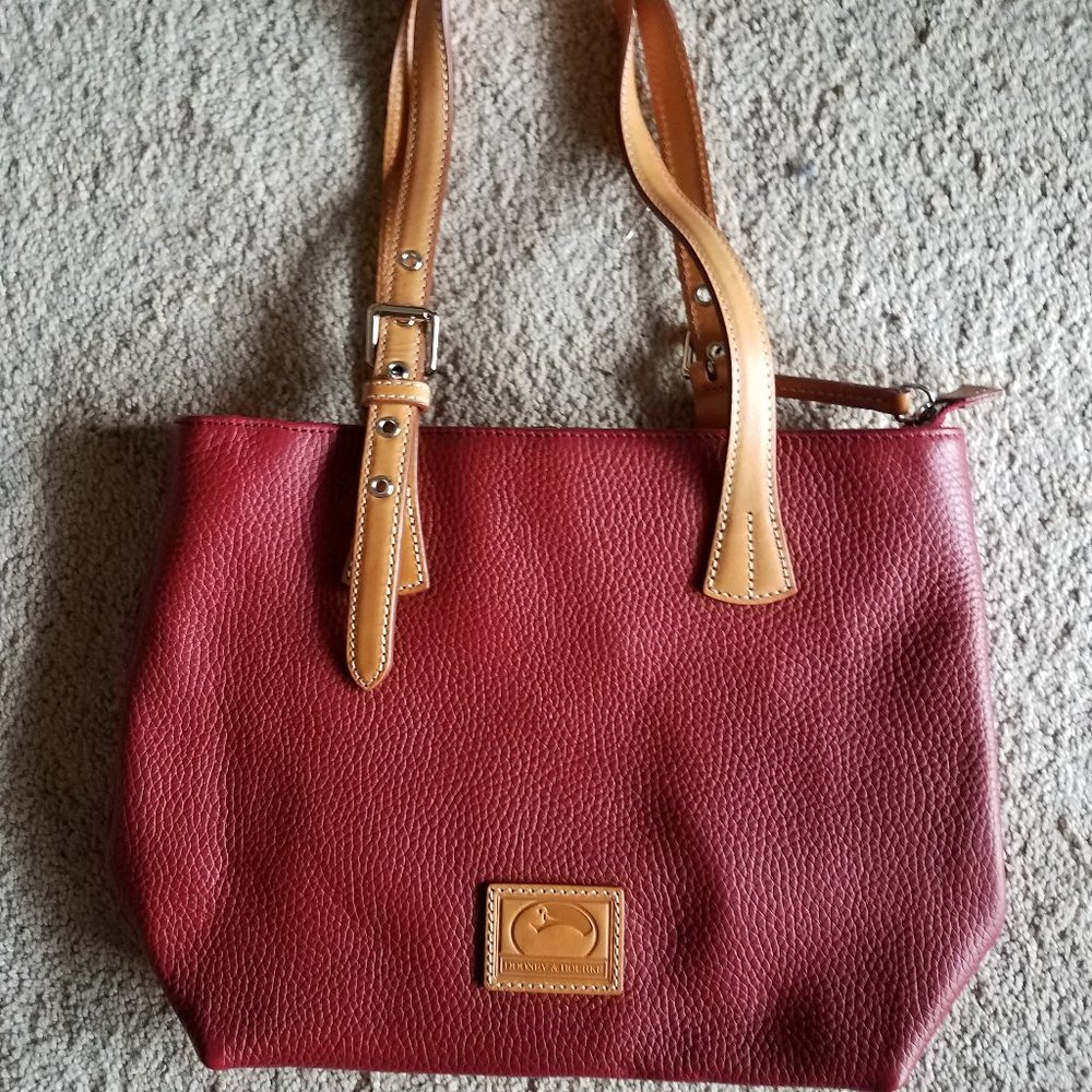Dooney & Bourke Red Pebble Leather Satchel